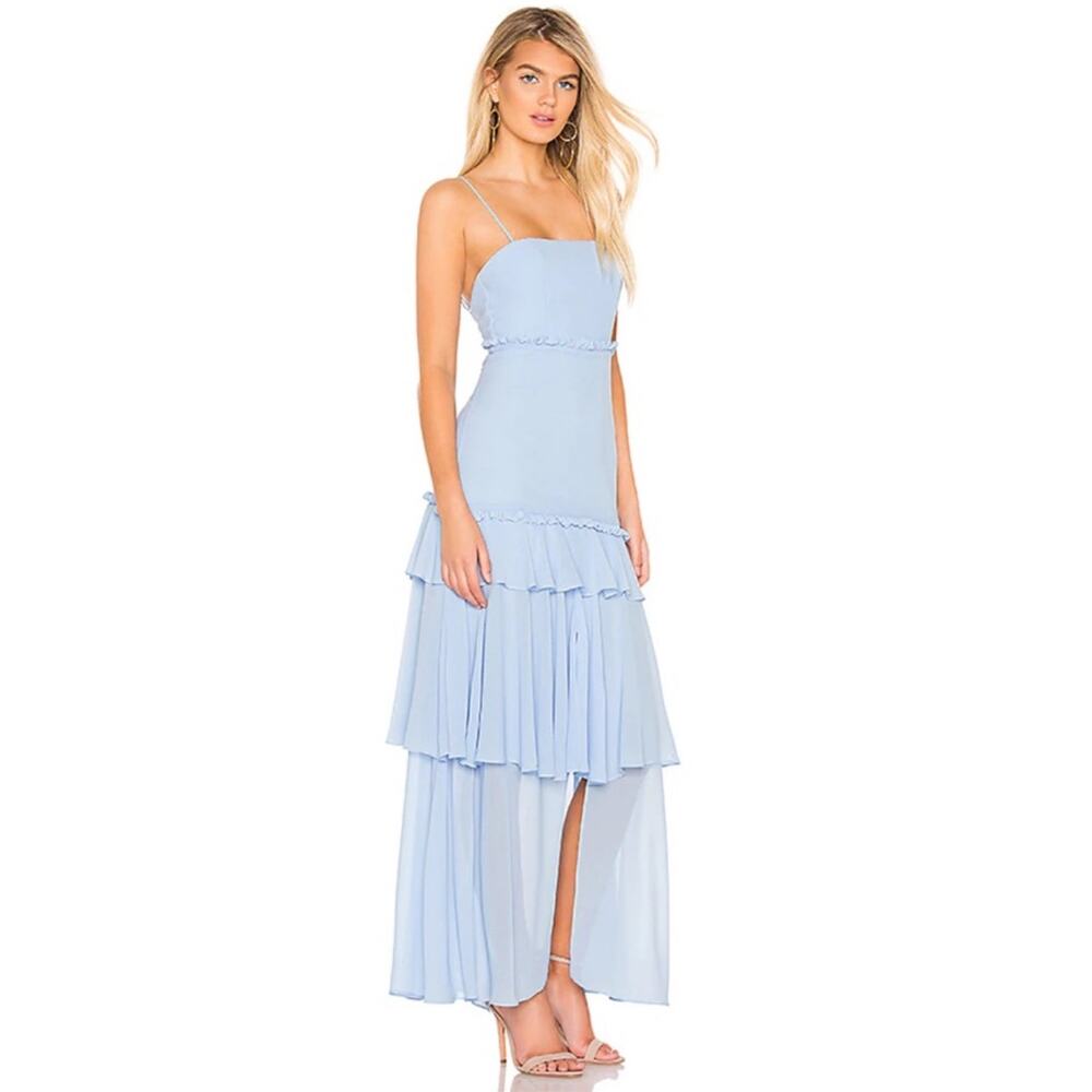 Majorelle Queenie Gown Baby Blue XS Maxi Dress Formal Bridesmaid Wedding Prom